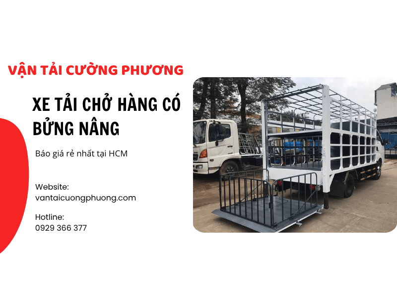 Xe tải chở hàng có bửng nâng