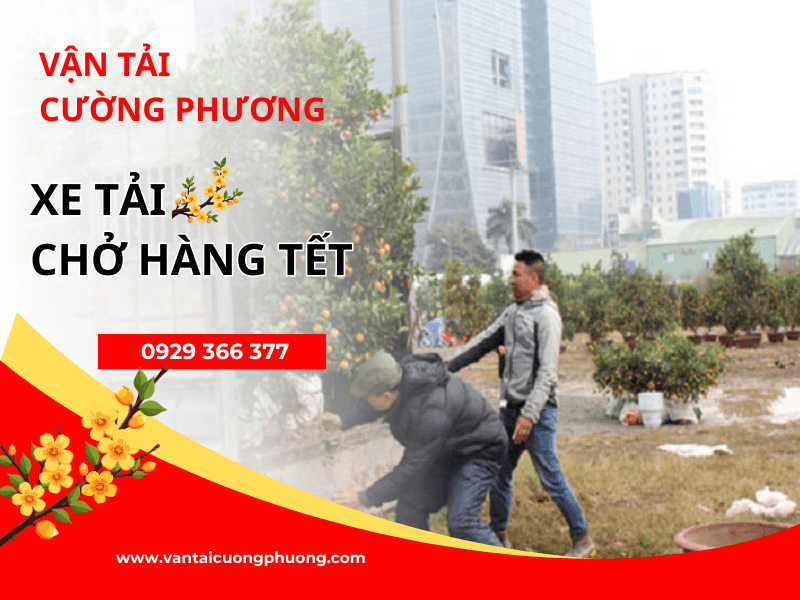 Xe tải chở hàng Tết