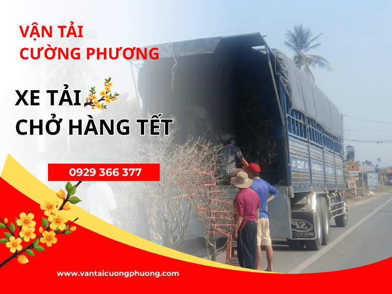 Xe tải chở hàng Tết