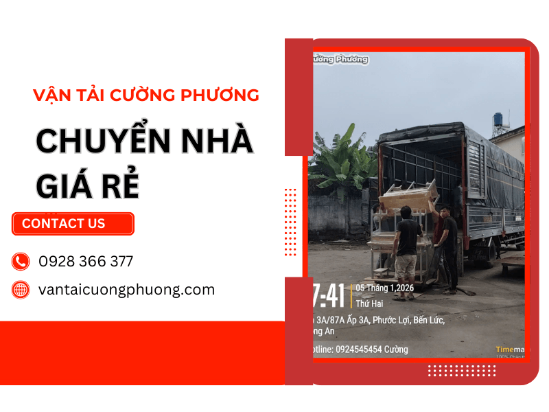 chuyển nhà giá rẻ, phục vụ trọn gói tại Phường Minh Phụng