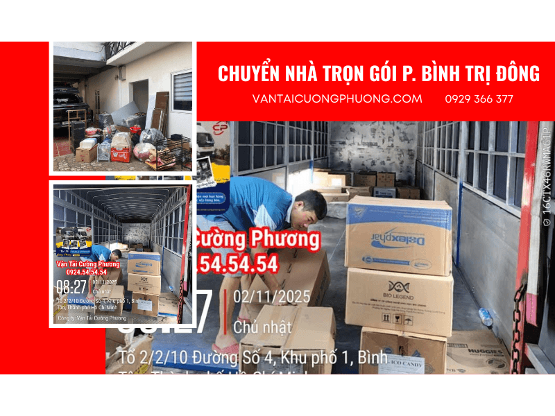 Chuyển nhà trọn gói Phường Bình Trị Đông